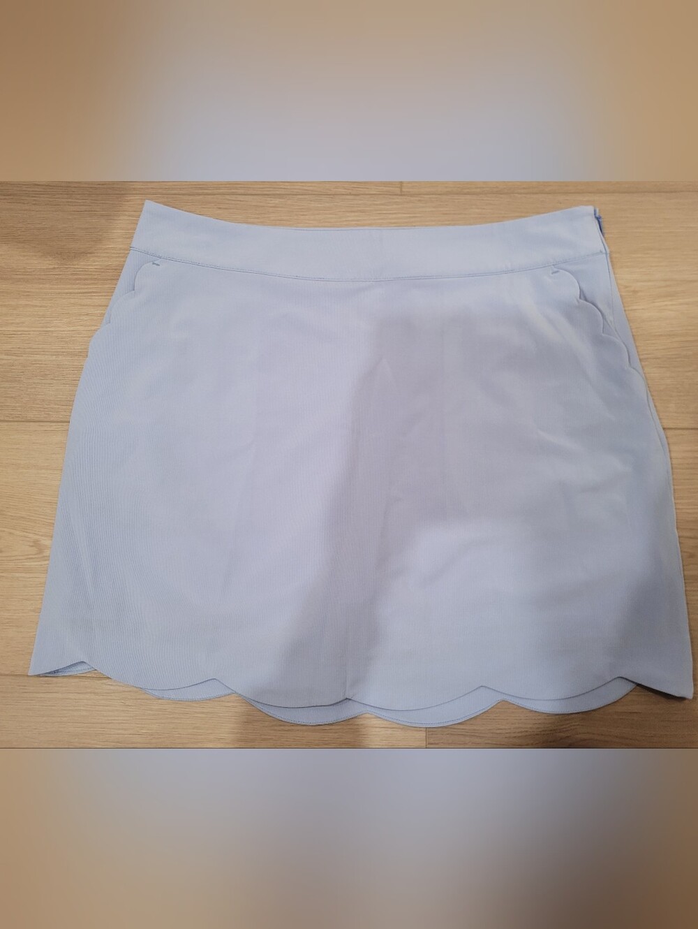 Vineyard Vines Women 12 Light Blue Scalloped Hem Pockets + Skirt Trim
